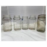 5 Canning Jars - no lids