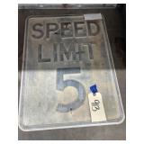 Single Sided Metal Speed Limit Sign 18"x24"