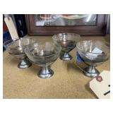 4 Sherbet Cups & Holders