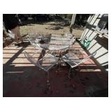 Expanded Metal Patio Table w/4 Chairs