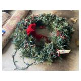 Lighted Christmas Wreath 25"