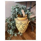 Decorative Vase w/Faux Greenery 18"H