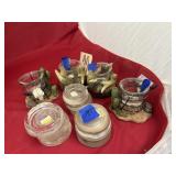 Decorative Western Style Votives, glass coasters