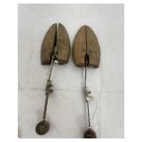 2 Pc Old Wood Shoe Forms