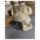 Concrete Dog Statue 16"H