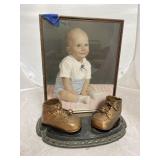 Framed Baby Pic w/Bronzed Booties