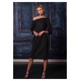 Sz 10 English Twill Pinstripe Dress