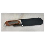 Single Blade Decorative Knife in Leather Sheath