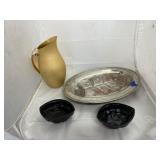 4 Pcs - Metal Pitcher - Platter & More