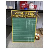 VFM Feed Chalk Board - Single Sided 24"L x 32"