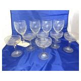 4 Pcs Stemware & 6 Glass Dessert Cups