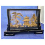 Asian Carved Shadow Box - some damage