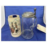 Glass Beer Stein & China Beer Stein