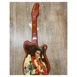 Elvis Battery Op Guitar Wall Clock 29"