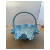 Fenton Bridal Basket - Blue & White