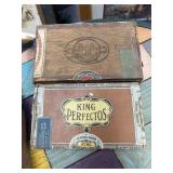 2 Wooden Cigar Boxes