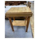 Butcher Block on Rollers 20"L x 26"W x 36"H