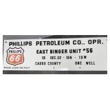 Single Sided Metal Petroleum Sign 17"x56"