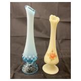 2 Fenton Bud Vases