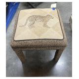 Fabric Lion Foot Stool