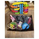 Box of Bath Toys, Bag with Pens, Easter Dï¿½cor