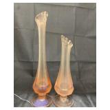 Fenton 2 Bud Vases