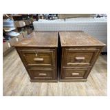 2 Two Drawer File Cabinets 19x30x27