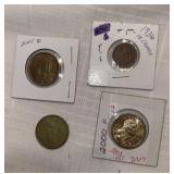 2 Gold $1 Coins US - Canadian 1936 Cent  & More