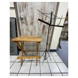 Music Stand and Wood TV Tray