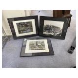 3 Framed Landscape Pictures