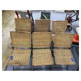 6 - Wicker Folding Chairs