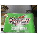 Metal Interstate Batteries Single Sided Sign