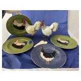 Chicken Dï¿½cor - 4 Plates