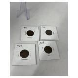 4 - Indian Head Pennies 1901-1902-1903-1904