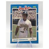 LEAGUE LEADER FLEER HOF RICKEY HENDERSON