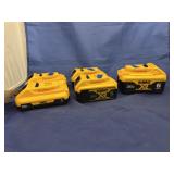 5 Pcs - DeWalt 20 V Batteries