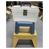 Plastic Storage Case - 2 Plastic Step Stools