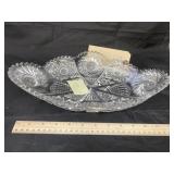 Lead Crystal Celery Dish