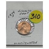 1974-S Lincoln Penny Uncirculated