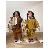 2 - Native American Dolls on Stand