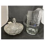 Candy Dish & Glass Pitcher