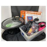 Crock Liner w/Lid & Sylvania Wireless Device NIB