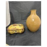 Vase - Decorative Trinket Box w/Lid