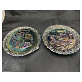 2 - Fenton Carnival Glass Collector Plates