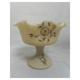 Fenton Hand Painted Footed Dish