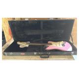 Squier Fender Bullet Strat Pink Guitar w/ Case