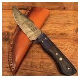 Handmade Damascus Knife & Sheath