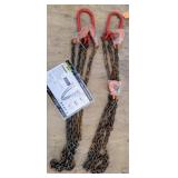 2-- 7 Ft. Double Leg Lifting Chain Slings