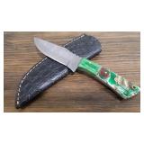 Handmade Damascus Steel Knife with Sheath