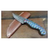 Handmade Damascus Steel Knife with Sheath